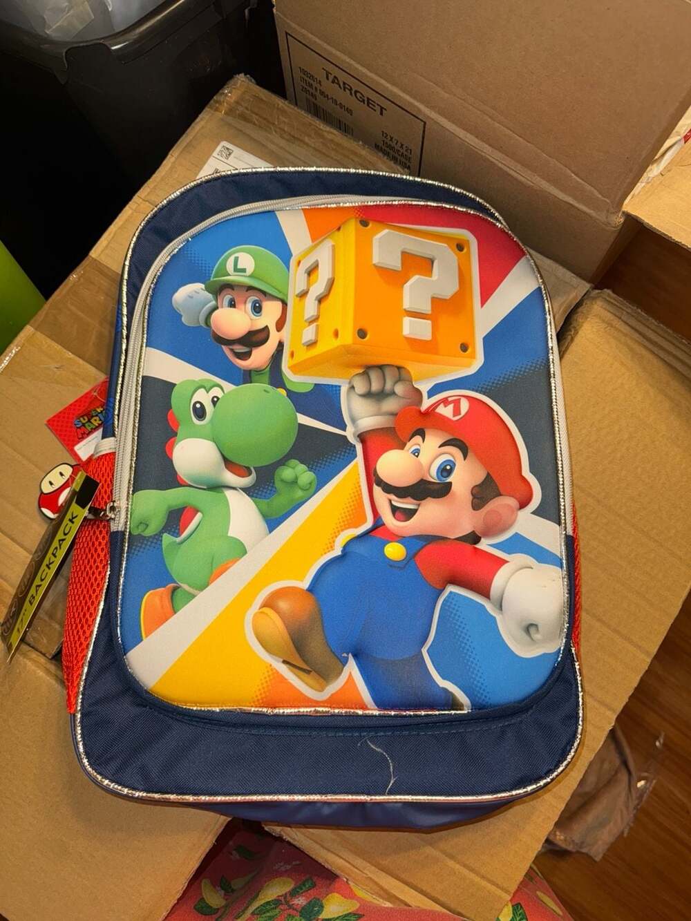 Nintendo Super Mario Bros. 17" Laptop Backpack with Mario, Luigi, and Yoshi